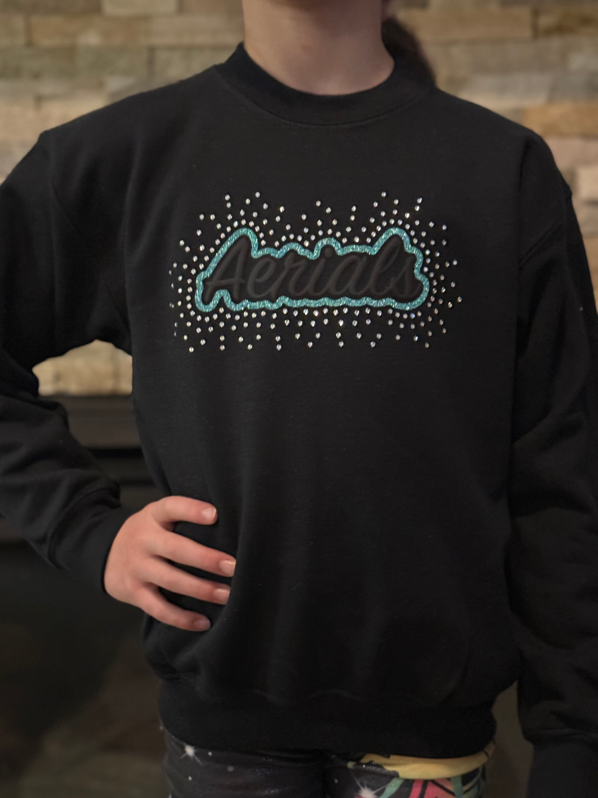 Puff and Sparkle Sweatshirt Black-Kid Size